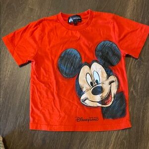 Disneyland Hong Kong Kids Red Mickey Mouse T-Shirt